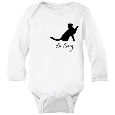 Fun French Cat Design Classic T Shirt Long Sleeve Baby Bodysuit Designed By Jetspeed001