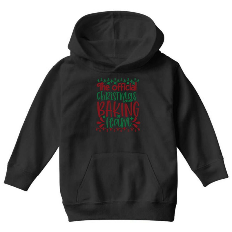 The Official Christmas Baking Team Youth Hoodie by Chiks | Artistshot