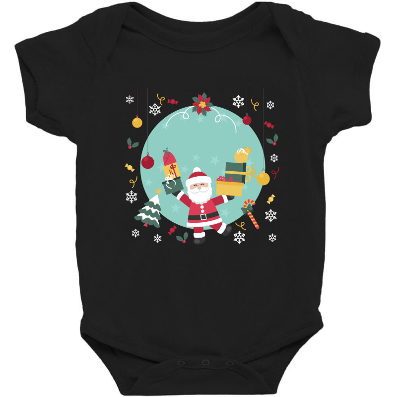 Santa Claus Happy New Year Baby Bodysuit by ŞEN | Artistshot