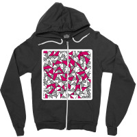 Girly Modern Blush Pink White Gold Floral Illustrations 28356883 Zipper Hoodie | Artistshot