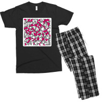 Girly Modern Blush Pink White Gold Floral Illustrations 28356883 Men's T-shirt Pajama Set | Artistshot