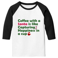 Coffee With Santa Youth 3/4 Sleeve | Artistshot