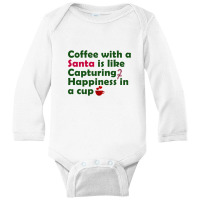 Coffee With Santa Long Sleeve Baby Bodysuit | Artistshot