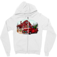 Farm Truck Christmas Zipper Hoodie | Artistshot