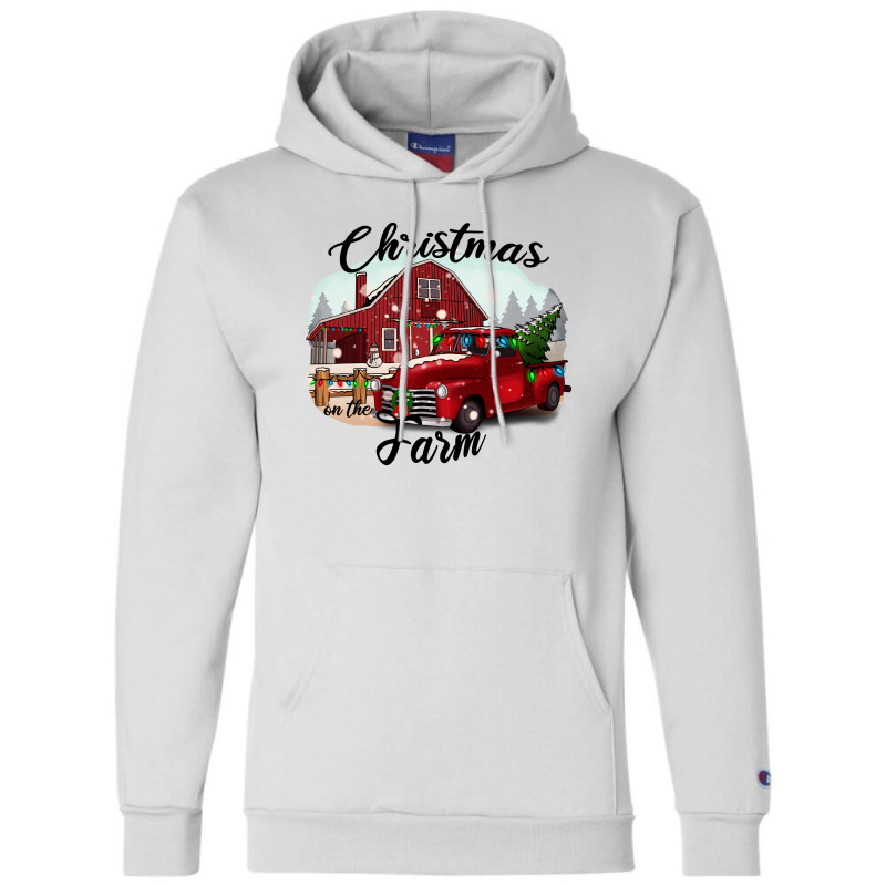 Farm On The Truck Christmas Champion Hoodie by Apollo | Artistshot