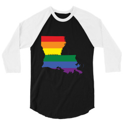 lousiana rainbow flag 3/4 Sleeve Shirt | Artistshot