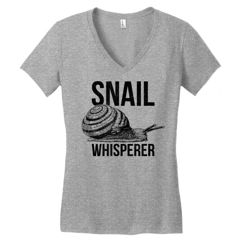 Snail Whisperer, Funny Snails T Shirt Women's V-Neck T-Shirt by ebertfran1985 | Artistshot