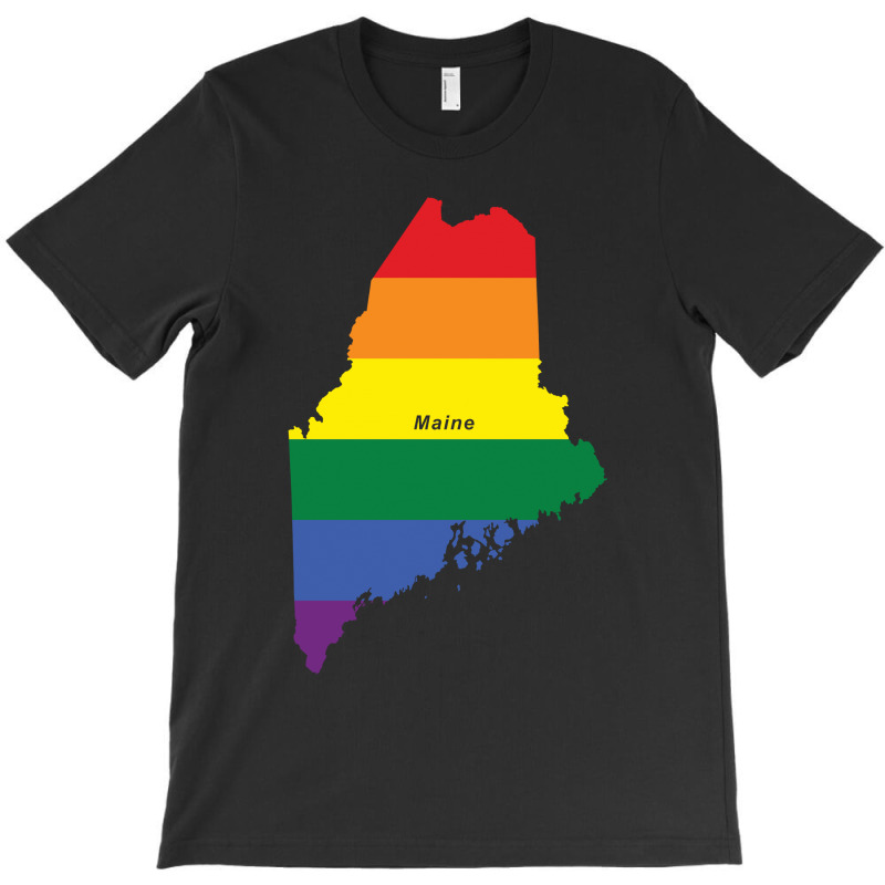 Maine Rainbow Flag T-shirt | Artistshot