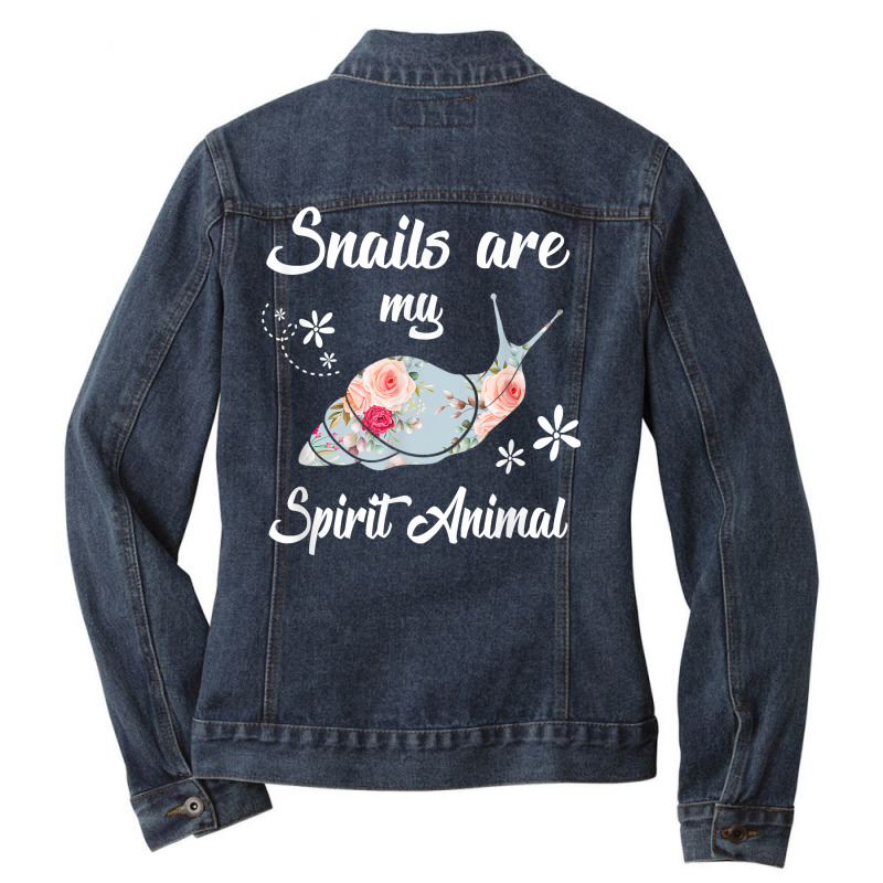 Snails Are My Spirit Animal Snail Lover Gift T Shirt Ladies Denim Jacket by ebertfran1985 | Artistshot