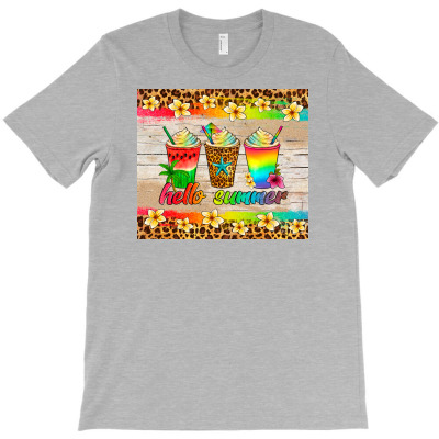 Hello Summer Ice Coffee T-shirt Designed By Artiststas
