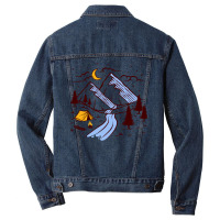 Camp Camping On The Mountaincamper Camper Men Denim Jacket | Artistshot