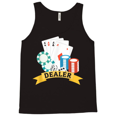 Casino Dealer T Shirt   Chips Cards Poker Tank Top Designed By Madilmack