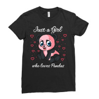 Bear Just A Girl Who Loves Pandas Cute Panda Lover Gift Design Ladies Fitted T-shirt | Artistshot