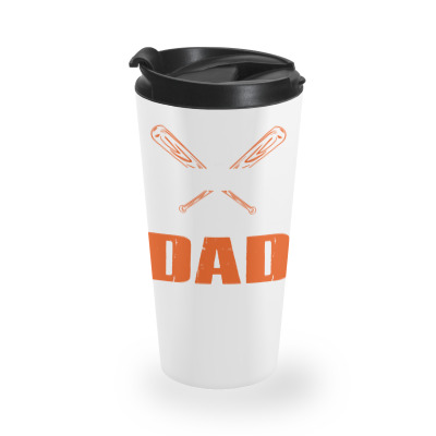 Baseball Coach My Favorite Baseball Player Calls Me Dadbaseball Dad Ba Travel Mug Designed By Offensejuggler
