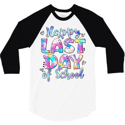 Teacher Tie Dye Hello Summer Happy Last Day Of School Gift T Shirt 3/4 Sleeve Shirt Designed By Valenlayl