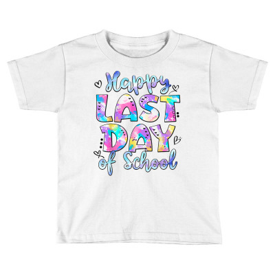 Teacher Tie Dye Hello Summer Happy Last Day Of School Gift T Shirt Toddler T-shirt Designed By Valenlayl