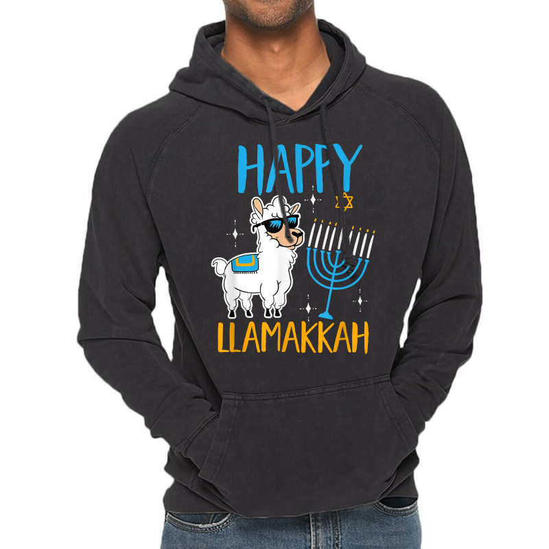 Happy Hanukkah Jewish Christmas Jewish Hanukkah Llamakkah T Shirt Vintage Hoodie | Artistshot