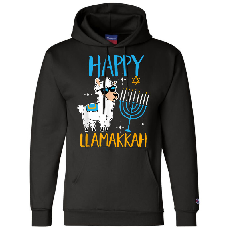 Happy Hanukkah Jewish Christmas Jewish Hanukkah Llamakkah T Shirt Champion Hoodie | Artistshot