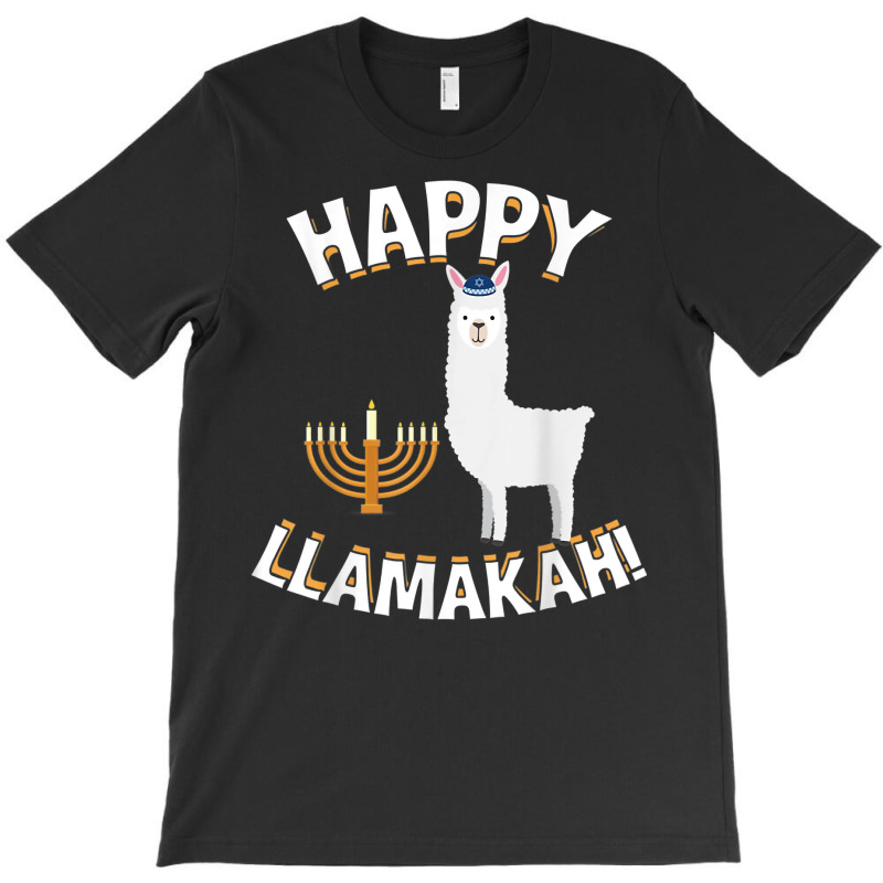 Happy Llamakah Hanukkah Llama Jewish Fitted T Shirt T-shirt | Artistshot