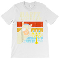 Happy Llamakah Jewish Llama Funny Hanukkah Pajamas Chanukah T Shirt T-shirt | Artistshot