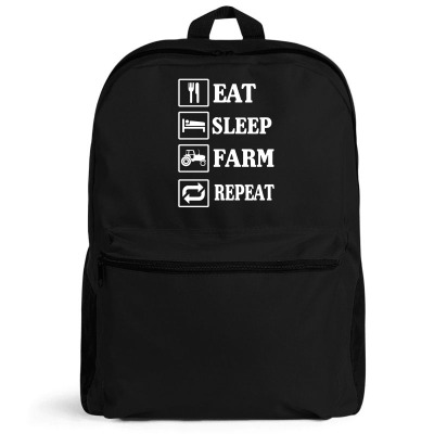 Eat Sleep Farm Repeat Backpack Designed By Mdk Art