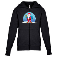 Santa Claus Youth Zipper Hoodie | Artistshot