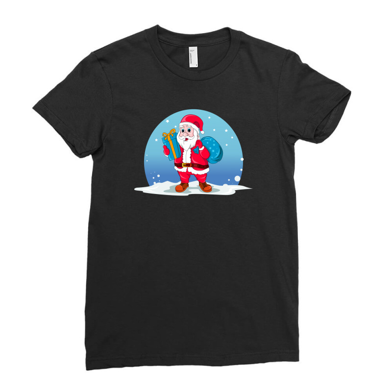 Santa Claus Ladies Fitted T-Shirt by Chiks | Artistshot