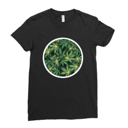 Fairycore Forest Green Twigs And Leaves 84427501 Ladies Fitted T-shirt Designed By Kafaa2
