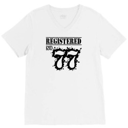 registered no 77 V-Neck Tee | Artistshot