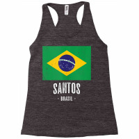 City Of Santos   Brazil  Br Brazilian Flag Merch   Graphic Tank Top Racerback Tank | Artistshot