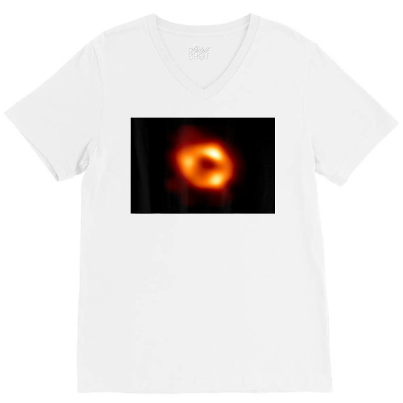 First Image Of Black Hole In Our Milky Way Galaxy 2022 T Shirt V-Neck Tee by saldeenshakir | Artistshot