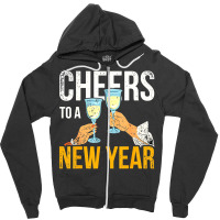 Cheers To A New Year Zipper Hoodie | Artistshot