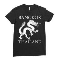 Bangkok Thailand Naga Dragon Tourist Souvenir Funny T Shirt Ladies Fitted T-shirt | Artistshot