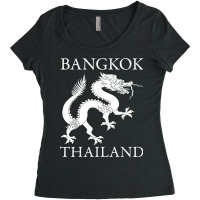 Bangkok Thailand Naga Dragon Tourist Souvenir Funny T Shirt Women's Triblend Scoop T-shirt | Artistshot