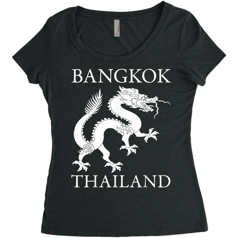 Bangkok Thailand Naga Dragon Tourist Souvenir Funny T Shirt Women's Triblend Scoop T-shirt by KretschmerBridge | Artistshot