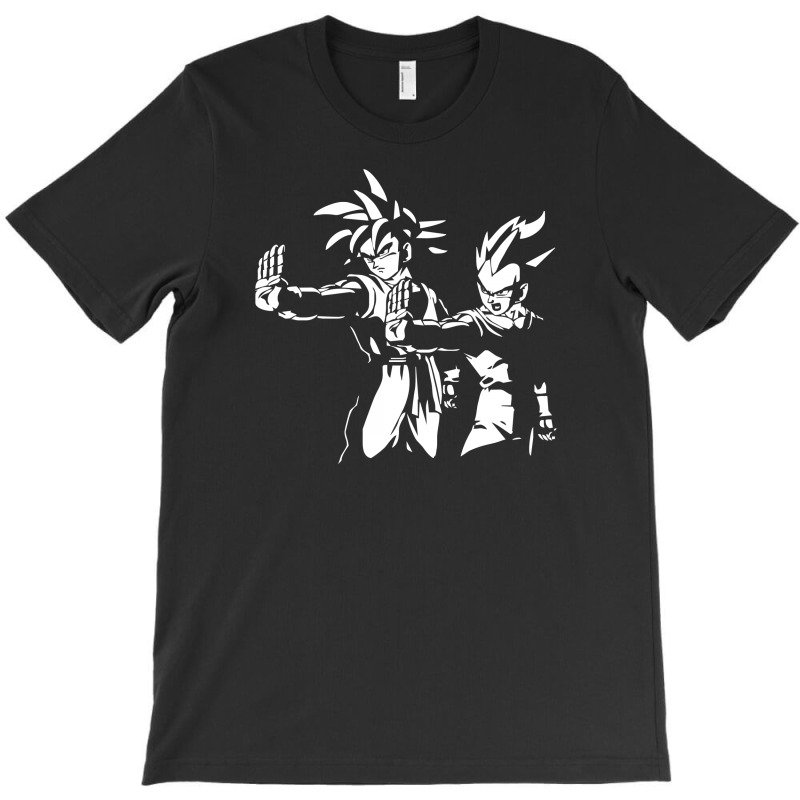 Vegeta Face Large 2 Tone Dragon Ball Graphic Parody T shirt Black All sizes 