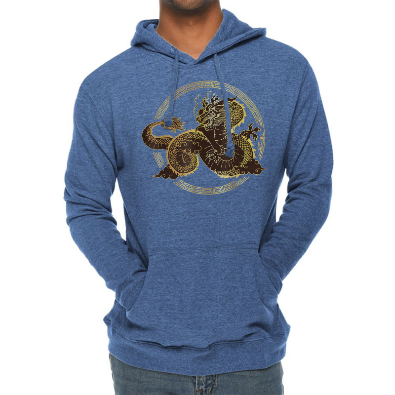 Classic Chinese Dragon In Circle T Shirt Lightweight Hoodie | Artistshot