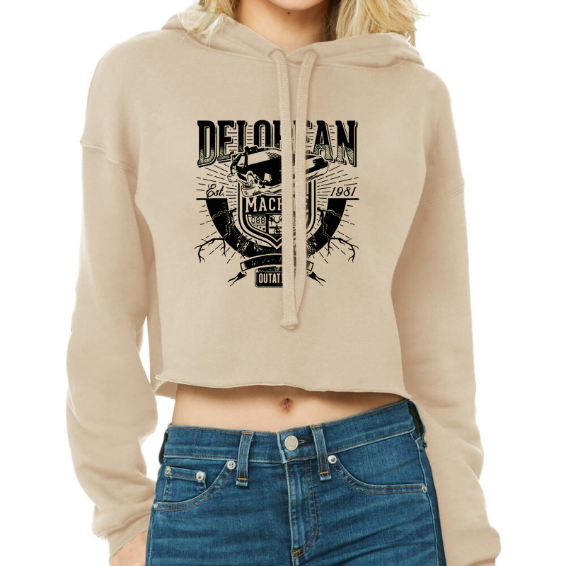 Delorean Machine Cropped Hoodie by barbarkah | Artistshot