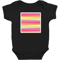 Modern Black And White Foliage And Stripes 21253938 Baby Bodysuit | Artistshot