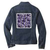 Modern Black And White Geometric Pineapples 25882190 Ladies Denim Jacket | Artistshot