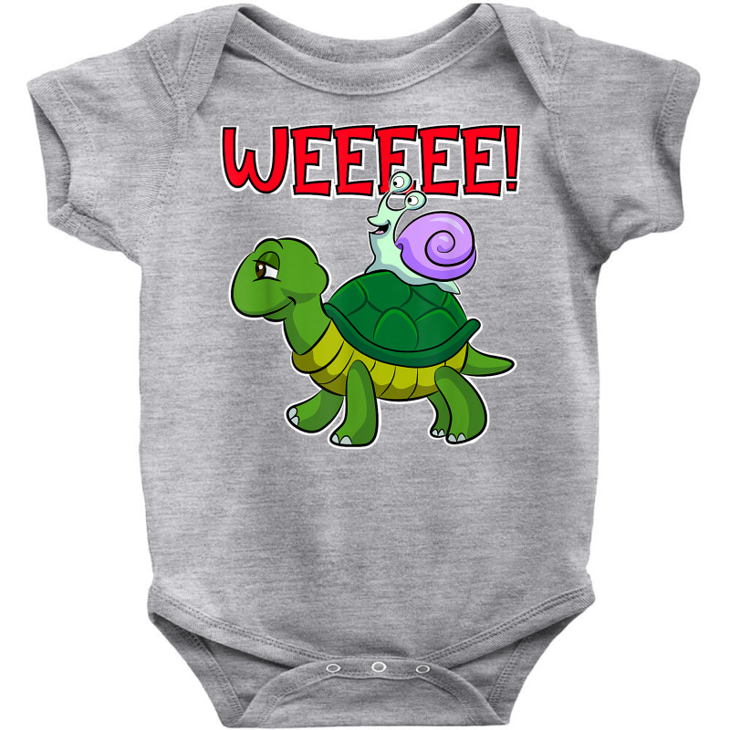 Funny Turtle Snail Running T Shirt Baby Bodysuit by KretschmerBridge | Artistshot