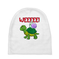 Funny Turtle Snail Running T Shirt Baby Beanies | Artistshot