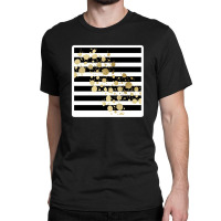 Modern Chic Black White Marble Gold Hearts 22970521 Classic T-shirt | Artistshot