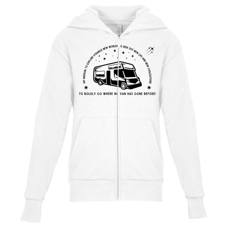 Campervan Epic Adventure T! Fun Graphic Trekkie Stargazer Rv T Shirt Youth Zipper Hoodie by holly434 | Artistshot