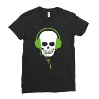 Music Lover Skull Headphones Ladies Fitted T-shirt | Artistshot