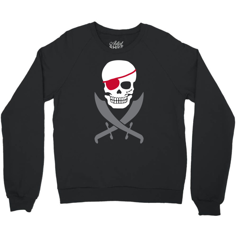 Pirate Skull Crossed Swords Crewneck Sweatshirt | Artistshot