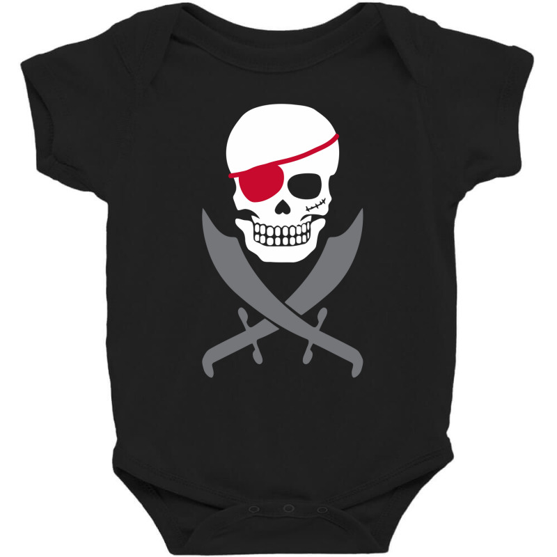 Pirate Skull Crossed Swords Baby Bodysuit | Artistshot