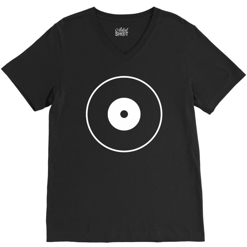 Record V-Neck Tee by AQSRi | Artistshot