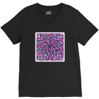 Modern Rose Gold Glitter Black White Color Blocks V-neck Tee | Artistshot