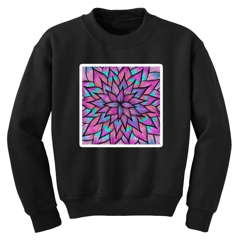 Modern Rose Gold Glitter Black White Color Blocks Youth Sweatshirt by izank2 | Artistshot